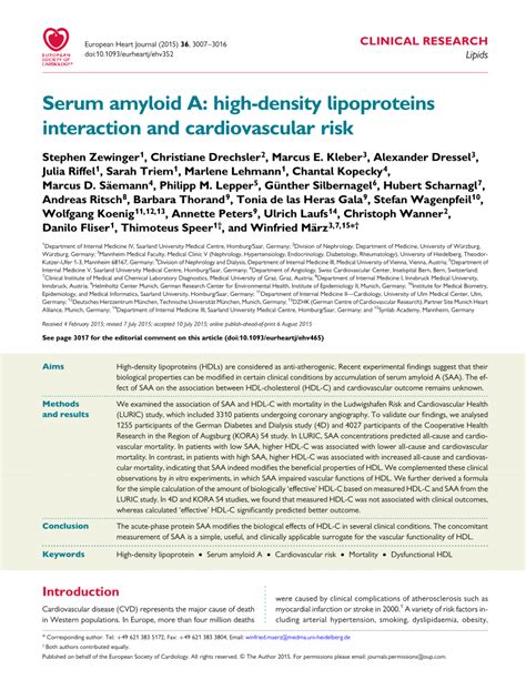 Serum Amyloid A High Level