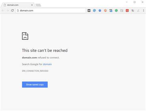 Server connection error display
