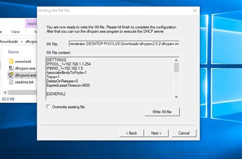 server dhcp windows 10