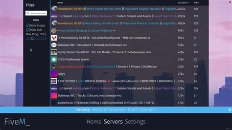 server fivem list