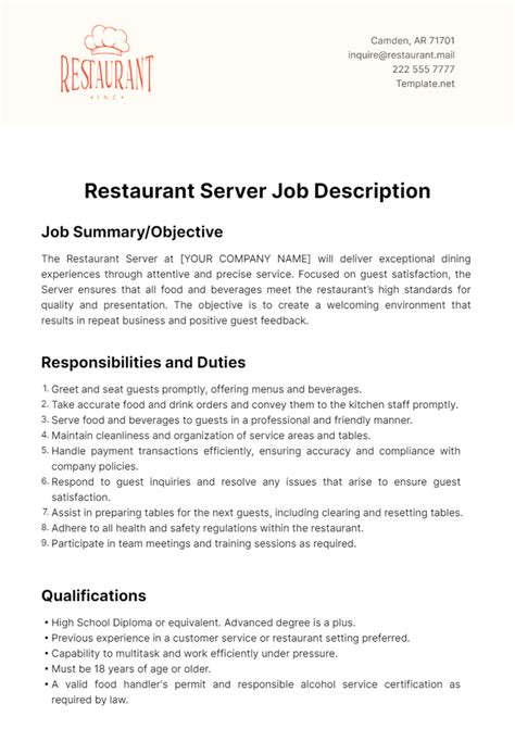server responsibilities