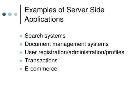 Server Side Application Examples