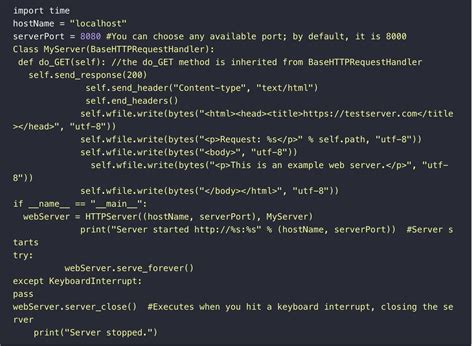 Server Side Code Python
