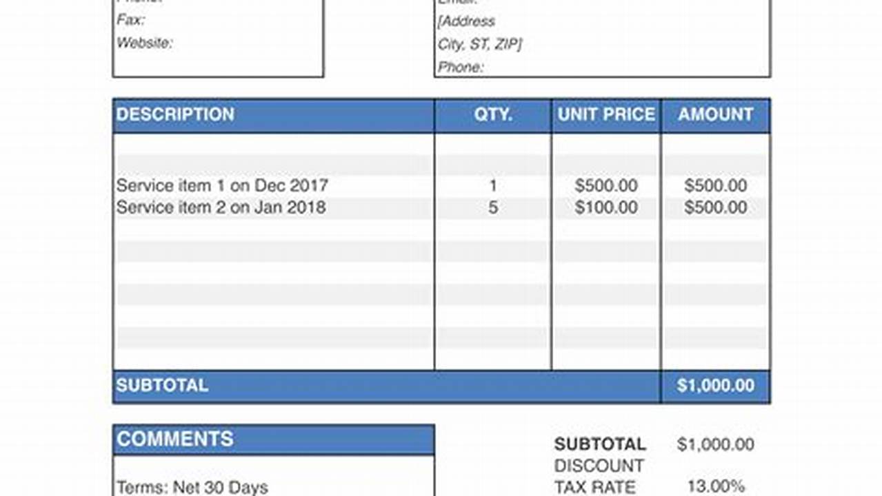 Service Invoice Layout: A Comprehensive Guide