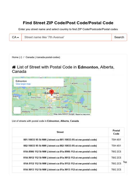 Service Canada Edmonton Postal Code