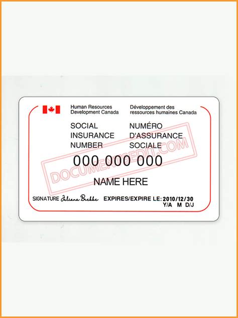 service canada sin card