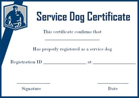 service dog papers free