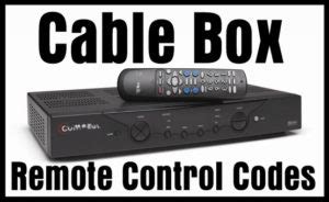 Service Electric Cable Box Remote Codes