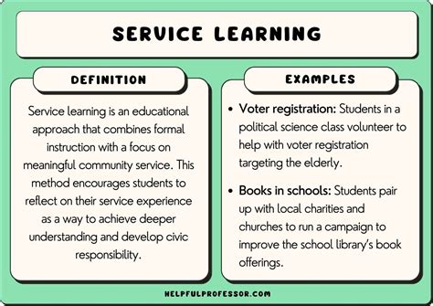 service learning examples for students in the classroom