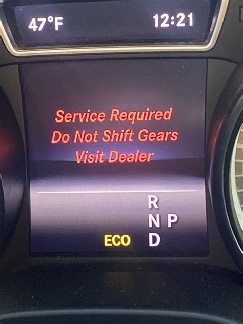 service required do not shift gears