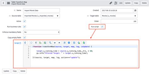 servicenow scripting examples