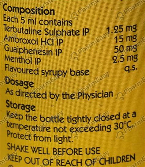 Servil Junior Syrup Composition