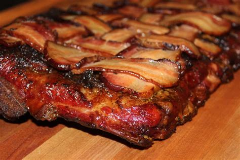 serving bacon ribs