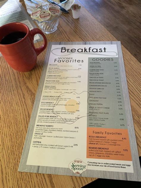 Serving Spoon Menominee Menu