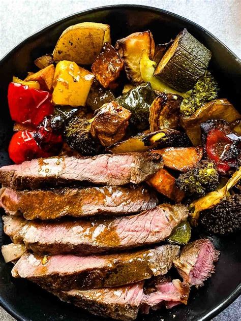 Serving Steak with Vegetables