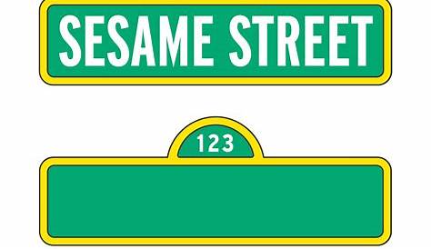 Sesame Street sign _blank_ so it can be customized | style Party