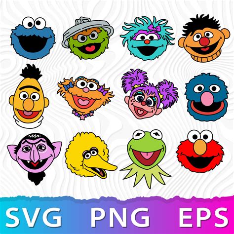 sesame street characters svg free