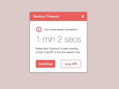 Session Timeout Automatic Logout after minutes or hours of User