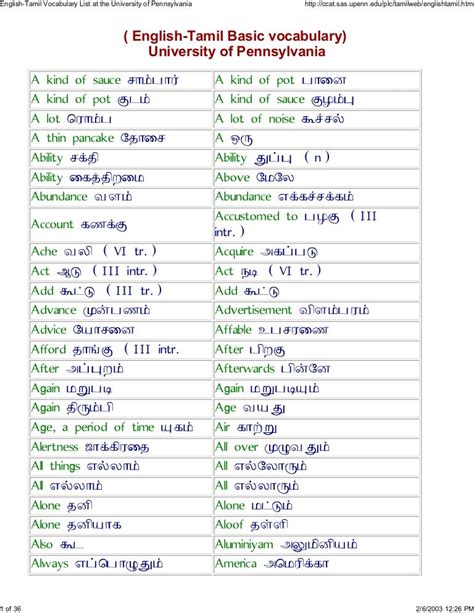 session meaning in tamil language with example