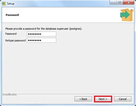 set a password for postgres user