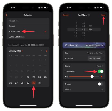 Set Alarm On Iphone For Future Date