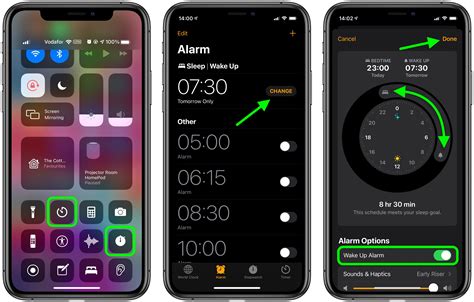 Set Alarm Time iPhone