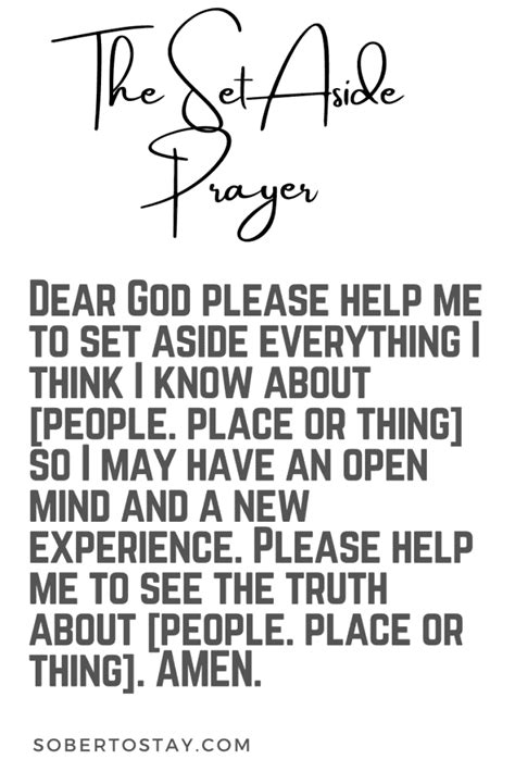 Set Aside Prayer Aa Pdf