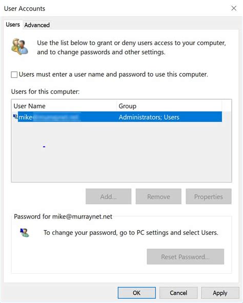 Set Auto Login On Windows 10