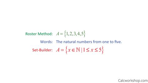 set builder notation vs roster method
