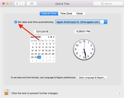 set date and time automatically mac not working