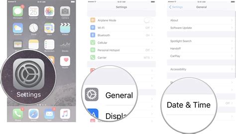 set date and time on iphone