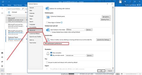 Set Default Browser for Outlook