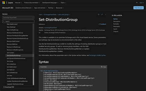 Set Distribution Group Description Powershell