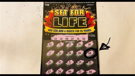 Set For Life Scratcher Ticket