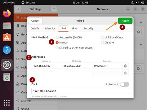 set ip address in linux ubuntu