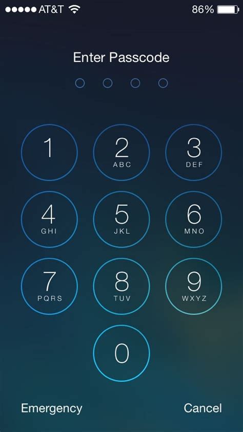 set lock screen code iphone