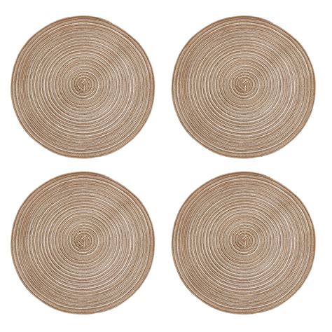 Set Of 4 Round Placemats