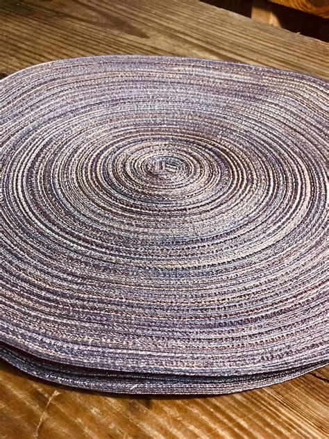 Set Of 4 Round Woven Placemats