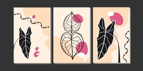 Set Of Three Minimal Wall Art