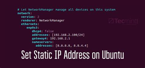 set static ip from command line ubuntu