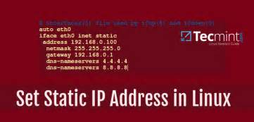 set static ip in arch linux