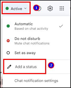 Set Status On Google Chat