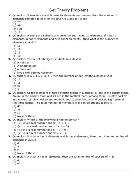 set theory problems and solutions pdf class 8
