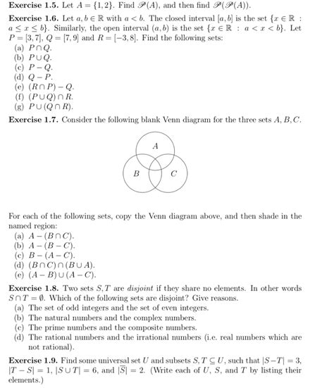 set theory questions and solutions pdf