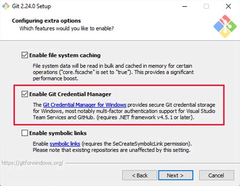 set up git credential manager linux