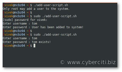 set user password in bash script