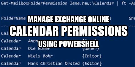 Set Calendar Permissions Exchange 2025 Powershell Command Toni Agretha