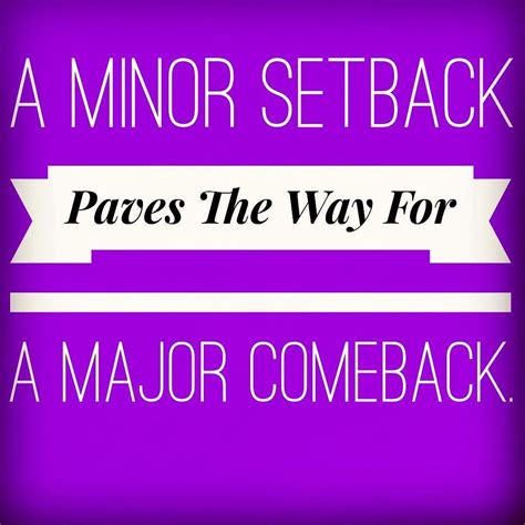 setback for a major comeback