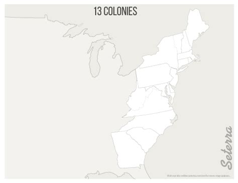 seterra 13 colonies map