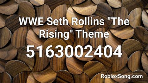 seth rollins theme song roblox id